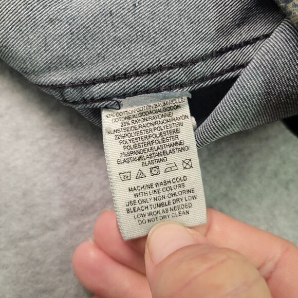 Free People Mini Skirt Size 10 Navy Blue Beige Floral Geometric Boho Twill - Picture 6 of 9